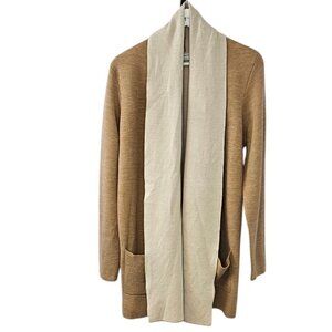 Aritzia Babaton Womens Beekman Cardigan, Open Front, Merino Wool, Size Large